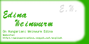 edina weinwurm business card